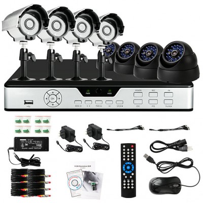 Övervakningssystem med 8 st Sony CCD kameror